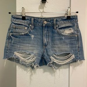 Lovers + Friends Distressed Jean Shorts, Size 24
